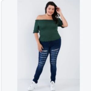 Plus Size Off The Shoulder Top